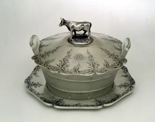 Beurrier avec base en verre dépoli